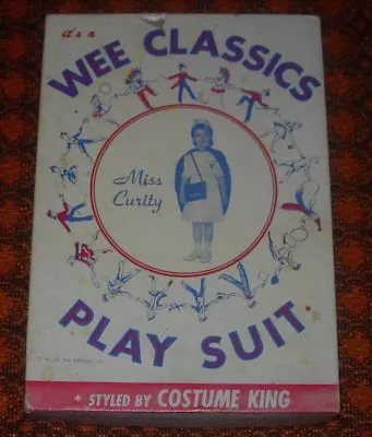 Miss Curity  Play Suit  Dress Up Costume  C. 1950's  Kendall  Boxed  Rare • $275