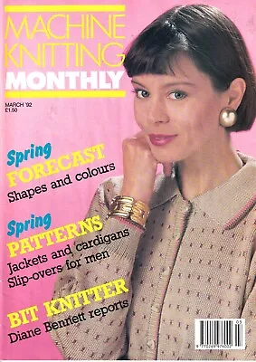 Machine Knitting Monthly Pattern Magazine March 1992 Iris Bishop Vintage Coat • £6.49