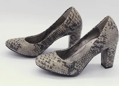 Me Too Lapria 10 Women's Size 6 Snake Print Pumps High Heel Slip On Shoes • $12.61