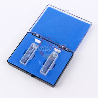 2pcs Quartz Cuvettes With Lids 10mm Cell Cuvette With Box • $12.11