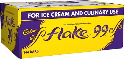 Cadbury Flake 99 Multipack Box 144 Individual Chocolate Bars For Ice Cream And • £24.77