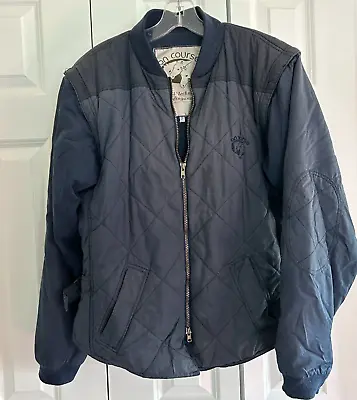 ON COURSE By Mountain Horse QUILTED HORSE RIDING JACKET Blue Medium Womens • $11