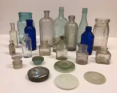 Antique Bottle Collection - Apothecary - 16 Bottles + : LOCAL Pick Up Milton PA • $40