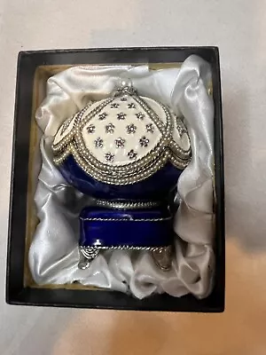Collectable Enamel Egg (Fabergé Style) Trinket Box Boxed VGC • £21.99