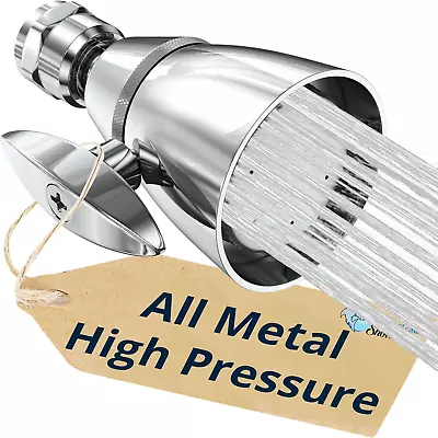 ALL METAL 2 Inch High Pressure Shower Heads - CHROME – Industry Max 2.5 GPM Show • $36.85