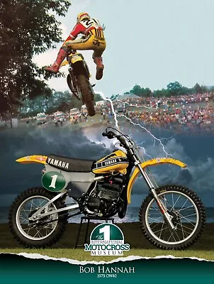 Bob  Hurricane  Hannah STORM 18x24 Large POSTER. Vintage Motocross OW Yamaha MX • $24.95