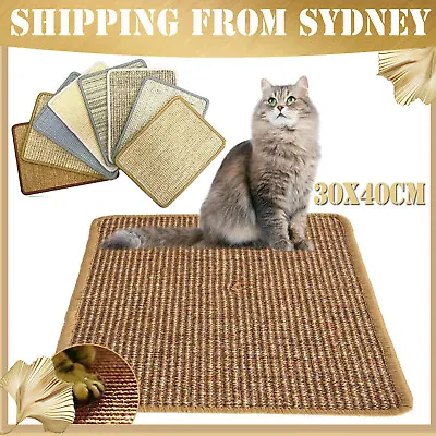 Sisal Cat Scratcher Board Scratching Post Mat For Climbing Tree Pad Cooling Mat • $14.58