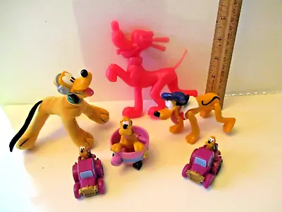 ASSORTMENT OF VTG PLUTO FIGURES (1 MARX 1971) Disney • $6.95