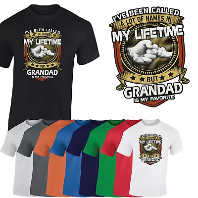 Grandad Is My Favourite Mens T-Shirt Lifetime Fathers Day 2023 Gift Tshirt • £8.99