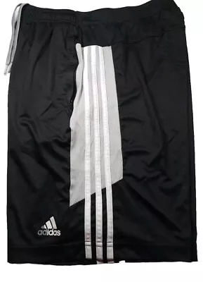 ADIDAS AEROREADY PRIME GREEN-Black Poly Mens All Purpose Athletic Shorts-(L) • $5.95