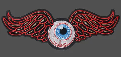 Flying Eyeball  Embroidered 5 Inch  Biker  Patch • $8.99