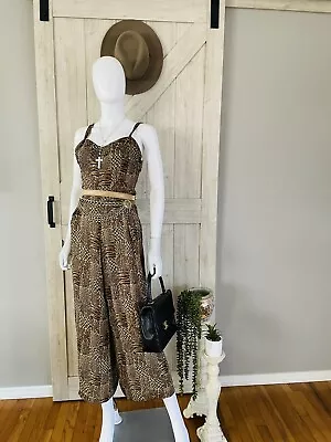 Vintage 70’s Animal Print Jumpsuit  • $80