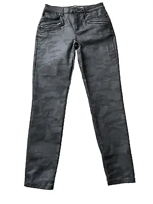 Mint Velvet Black Camo Skinny Jeans Size 10 Regular • $37.29