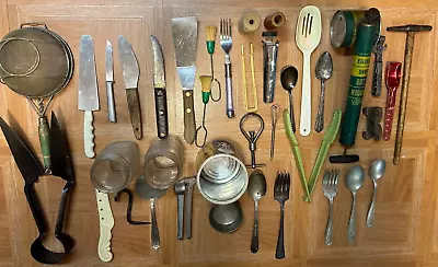 Lot Of Vintage 1940's- 1960's Kitchen Utensils Home Items Gadgets Tools • $9.98