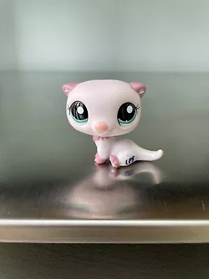 Littlest Pet Shop Purple Pink Sea Otter #2039 HTF Rare LPS Vintage Heart Ears • $50