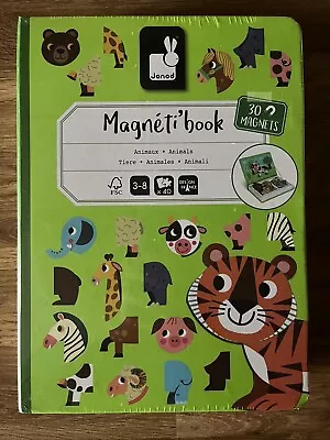 Janod Magneti' Book Animals 40 Part Educational Magnetic Game Age 3-8 • £19.99