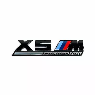 X5 Series Gloss Black Emblem X5M COMPETITION Number Letters Rear Trunk Badge • $14.97