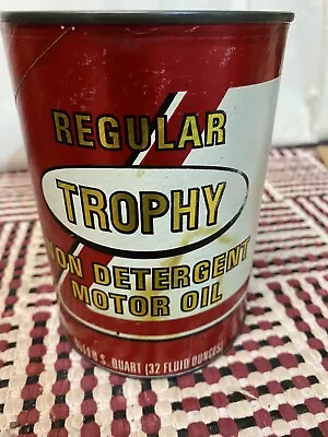 Empty Composite 1 Qt Trophy Metalcote Grease & Oil Company Motor Oil Can • £19.46