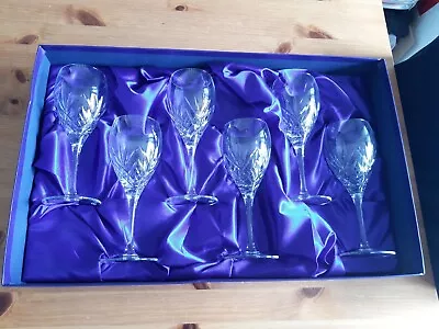 £20 • Buy Set Of 6 Royal Doulton Finest Crystal Juliette Wine Glasses
