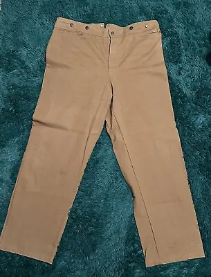 Vintage Work Pants Made In USA Wah Maker Frontier Size 44 Suspender Compatible • $38.27