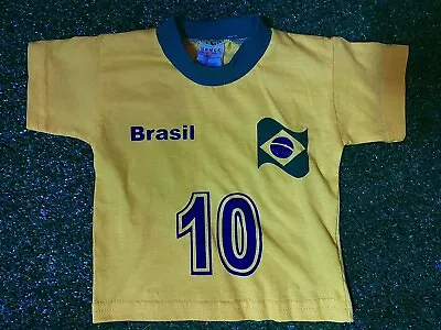 Baby Premature CBF Brasil Yellow Soccer Futbol Soccer Shirt  • $6.99