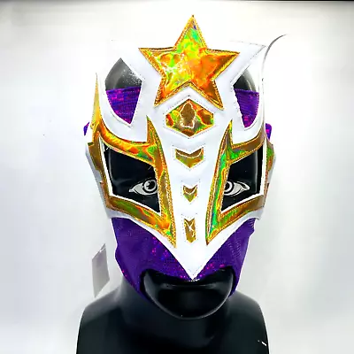 Women's Sexy Star Semi Profesional Grade Wrestling Lucha Libre Mask Purple Gold • $29.95