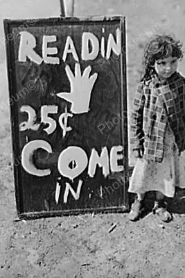 Little Girl Fortune Teller 25 Cent Reads 4x6 Photography Reprint • $15