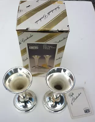 Ianthe Gifts Of Distinction ~ Silver Plated Pair Of Vases 10cm ~ Boxed ~ • £4.90