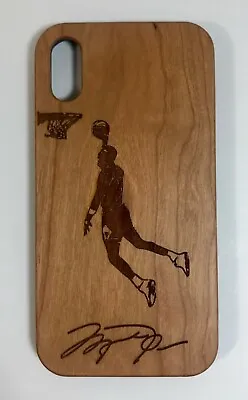 Michael Jordan Slam Dunk  - Design For IPhone 6+/7+/8+/XR/XS Max Wood Case • $10.95