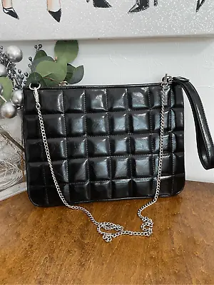 $27 • Buy Zara Party Cocktail Clutch Bag Wristlet Handbag Shoulder Chain Strap Quilted