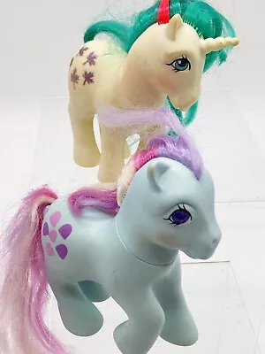 My Little Pony G1 Vintage Toy Doll Gusty Unicorn & Gumdrops Twinkle Eyed Ponies • $15.43