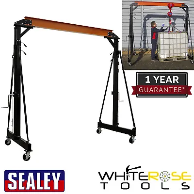 Sealey Portable Lifting Gantry Crane Adjustable 2 Tonne Garage Workshop • £1603.40