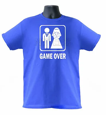 Game Over Marriage Wedding Bride / Groom Funny  T-Shirt S-XXL Sizes • £12.09