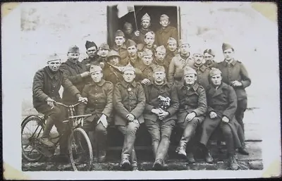 1920 French WWI Military Postcard: Soldiers & A Bicycle • $9.99