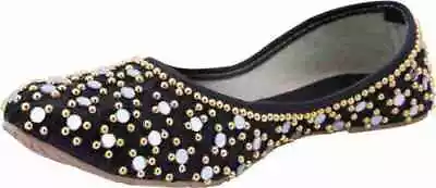 Traditional Women Flat Shoe Handmade Clogs Indian Mojari Embroidered Jutti • $19.99