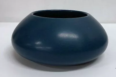 Marblehead Matte Blue Squat Vessel • $650