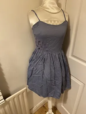 £8.99 • Buy BNWT TOPSHOP Size 8 Dress Cotton Cami Dress Blue NEW