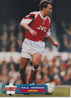 £6 • Buy PAUL MERSON (Arsenal & Portsmouth FC) Hand SIGNED A4 Poster