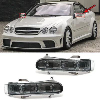 For Mercedes Benz W220 W215 S/CL Pair Side Mirror Turn Signal Light Smoky Len • $26.21