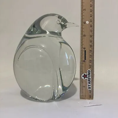 Seguso Murano Glass Penguin Bird Clear Art Decor Figurine Italy Arte Vetro ⭐️ C • $139.89