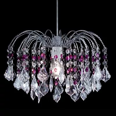 Modern Chandelier Ceiling Light Shades Acrylic Crystal Droplet Pendant Lampshade • £15.45