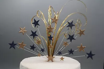 Glitter Birthday Cake Topper Decoration 21st 30th 40th 50th Stars On Wires 003 • £14.99