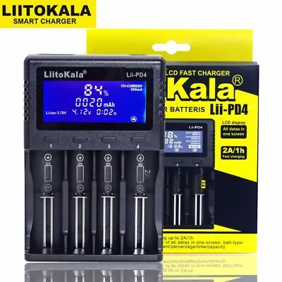 Lii-PD4 Lii-S6 Lii500s Battery Charger For 18650 26650 21700 18350 AA • £24.70