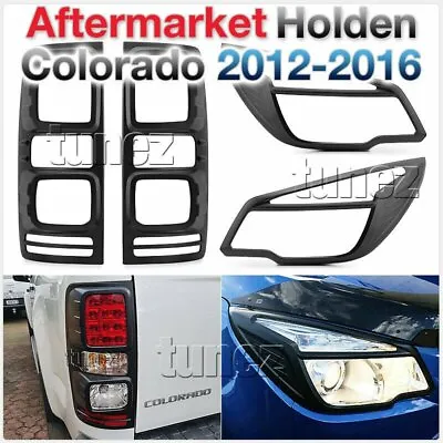 Tail Rear Light Lamp Cover For Holden Colorado RG Mk1 Black Pair 2012-2015 OZ • $80.21