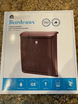 New Architectural Mailboxes Rubbed Bronze Bordeaux Wall Mounted Locking Mailbox • $30