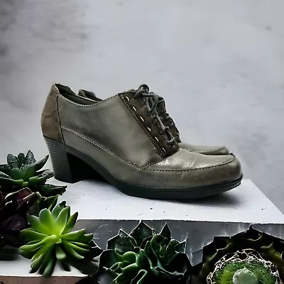 $22 • Buy Clarks Bendables Victorian Style Shoes Comfort Lace Up Heeled Leather Size 9