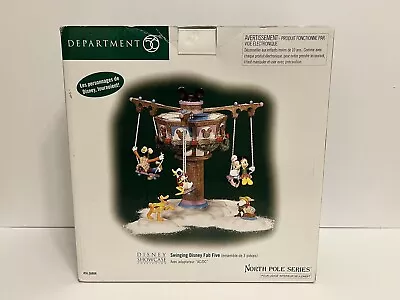 Dept. 56 Swinging Disney Fab Five North Pole Series W/Box Works No Damage READ • $99