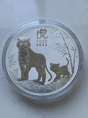 1kg Silver 999.9 Australian Lunar Of Tiger 2022 Perth Mint • $1650