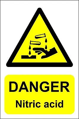 £40.49 • Buy Danger Nitric Acid Safety Sign 