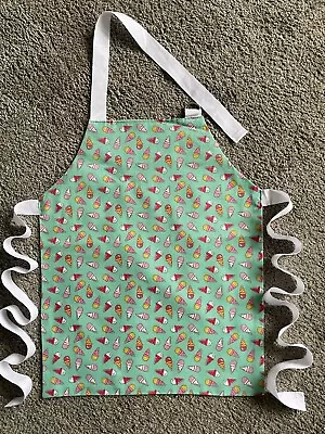 Toddler's Lined Machine Washable Cotton Craft/ Cooking Apron. Ice Creams Design • £3.50